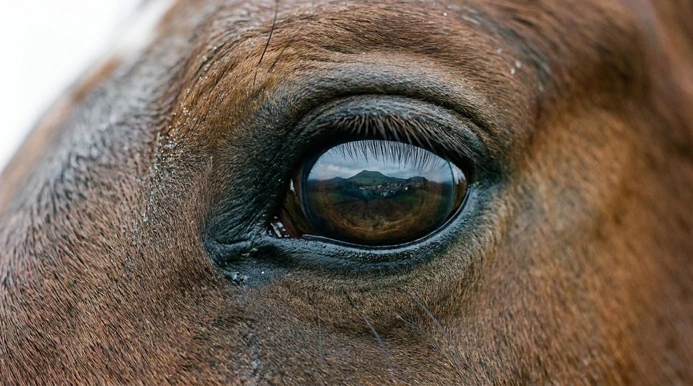 Un regard de cheval au LES ECURIES ANICIENNES, Le Puy-en-Velay